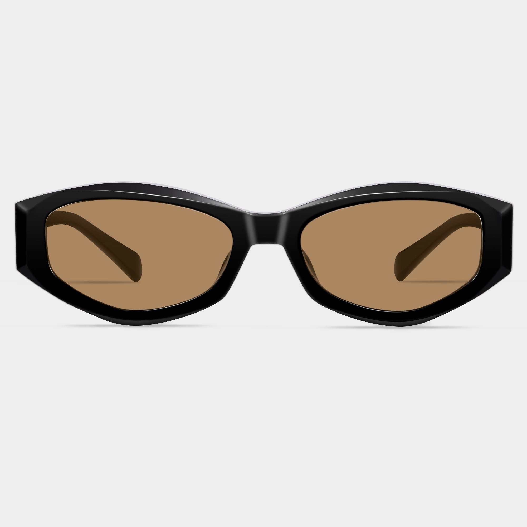 Oval Black Cat Eye Frames Sunglasses
