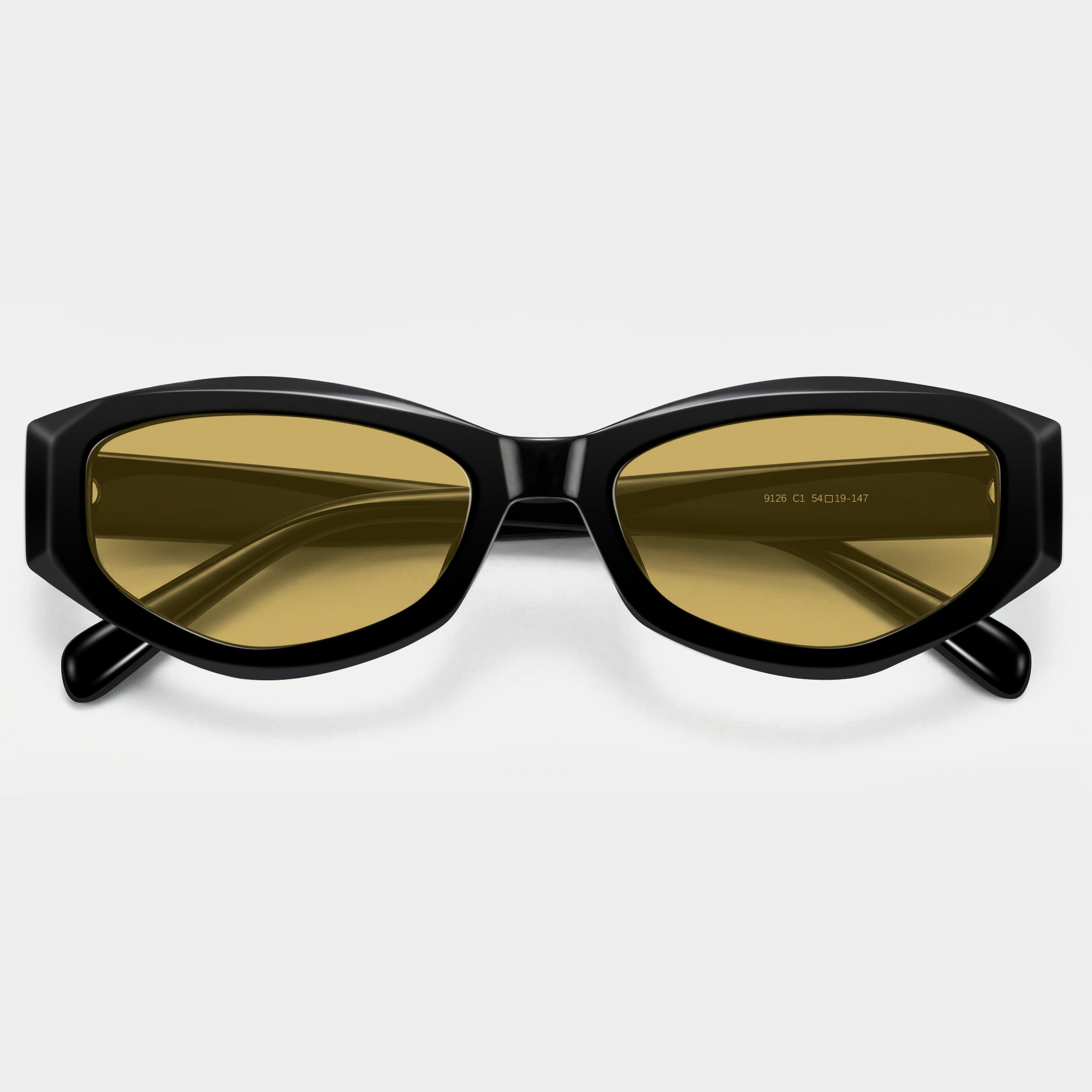 Oval Black Cat Eye Frames Sunglasses