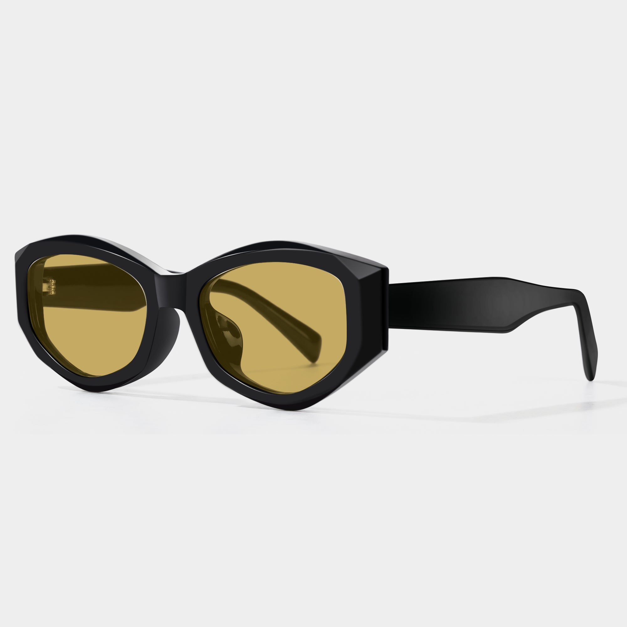 Oval Black Cat Eye Frames Sunglasses