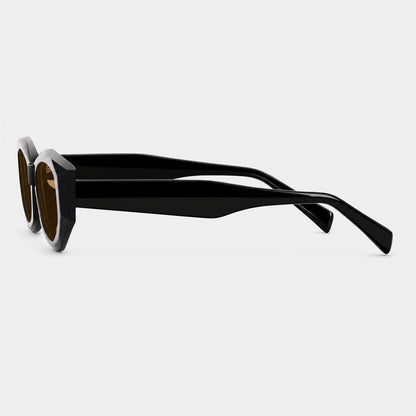 Oval Black Cat Eye Frames Sunglasses