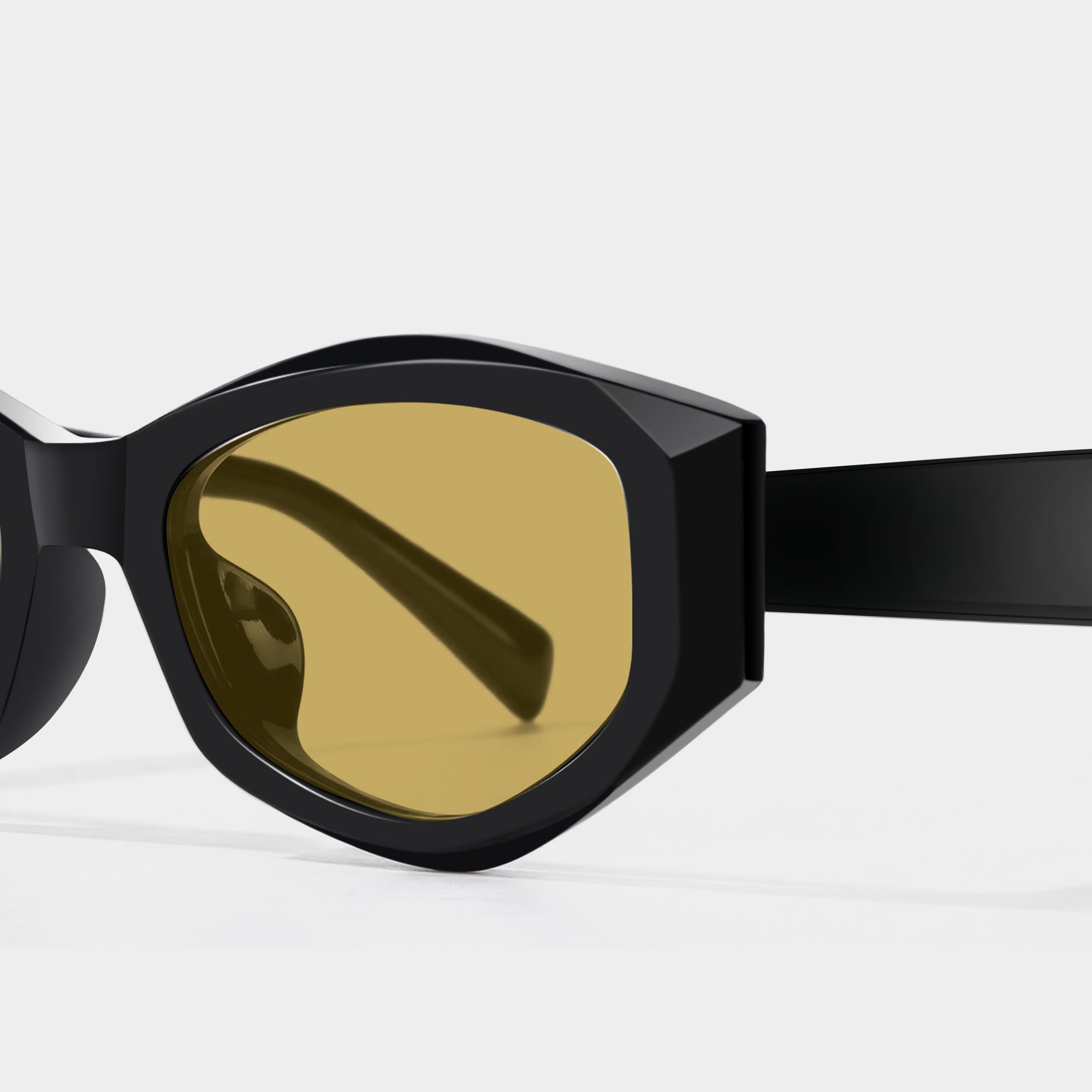 Oval Black Cat Eye Frames Sunglasses