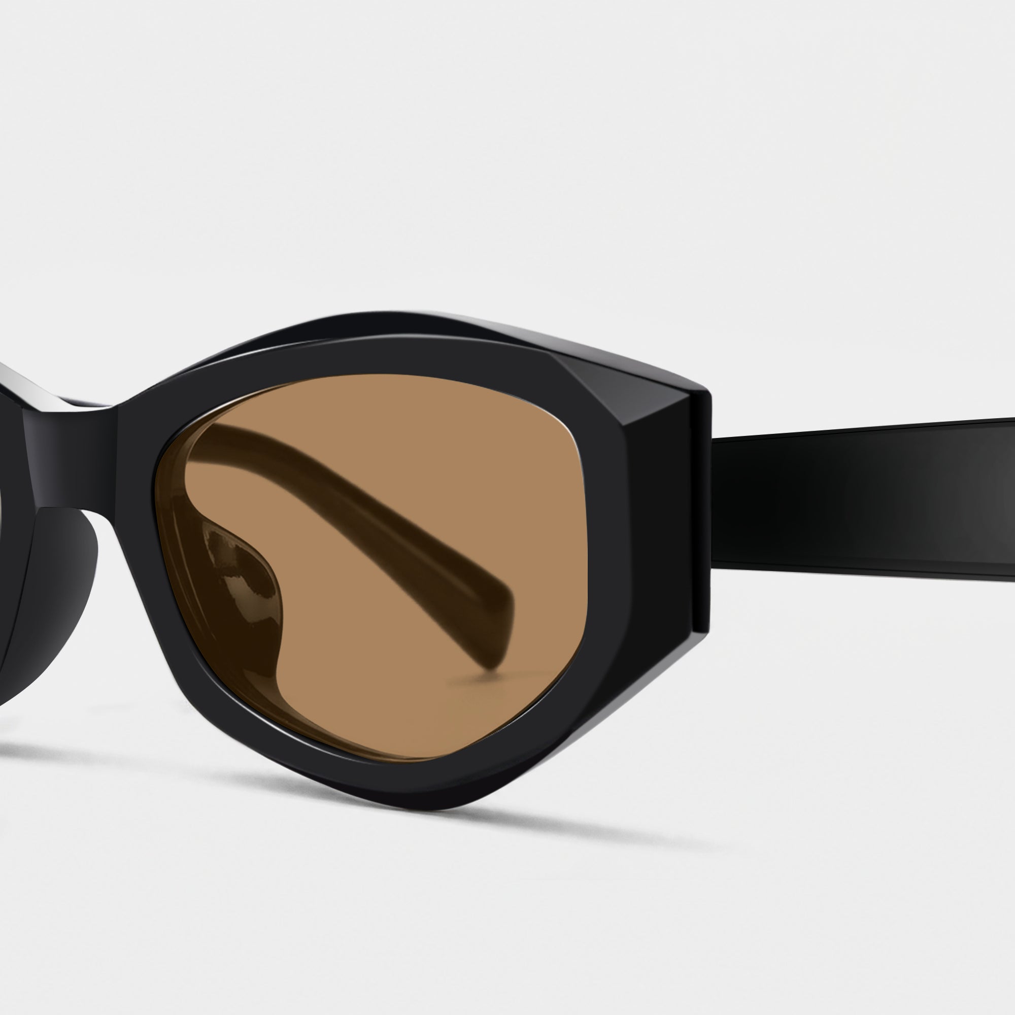 Oval Black Cat Eye Frames Sunglasses