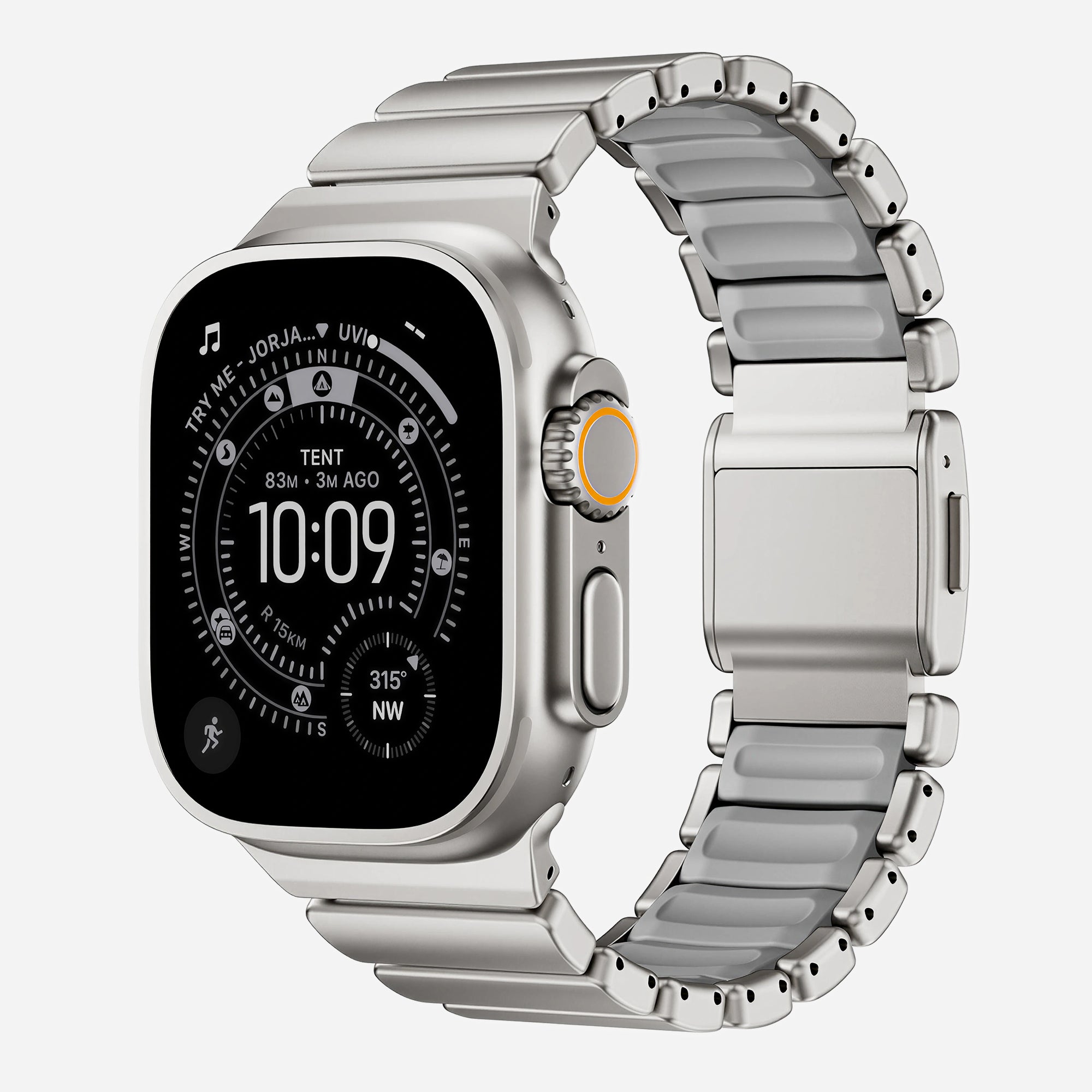 Titanium Silicone Hybrid Band for Apple Watch