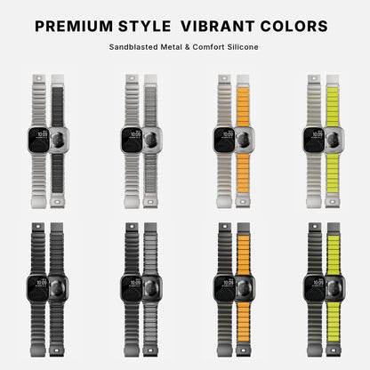 Titanium Silicone Hybrid Band for Apple Watch