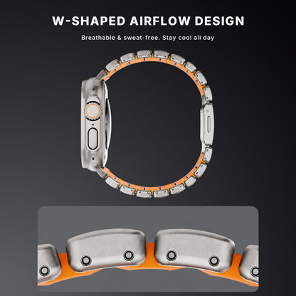 Titanium Silicone Hybrid Band for Apple Watch
