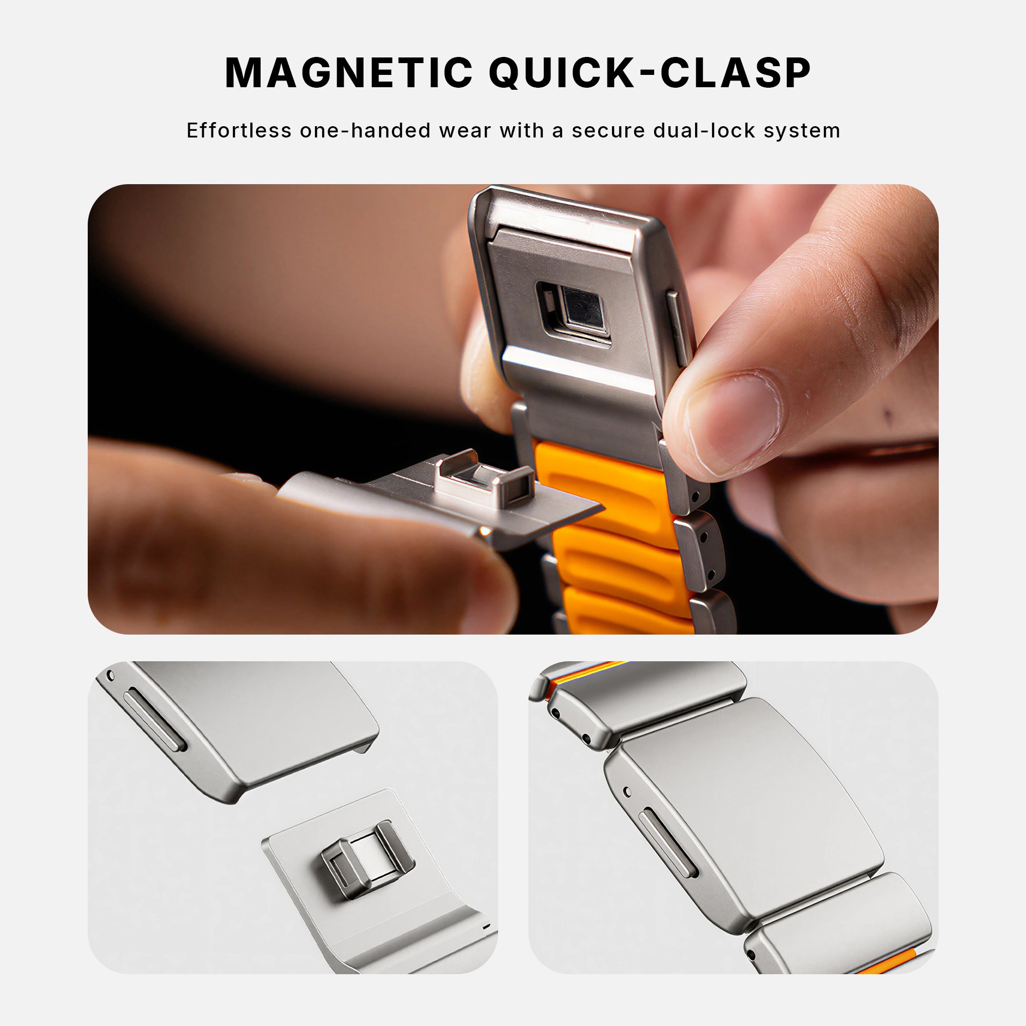 Titanium Silicone Hybrid Band for Apple Watch