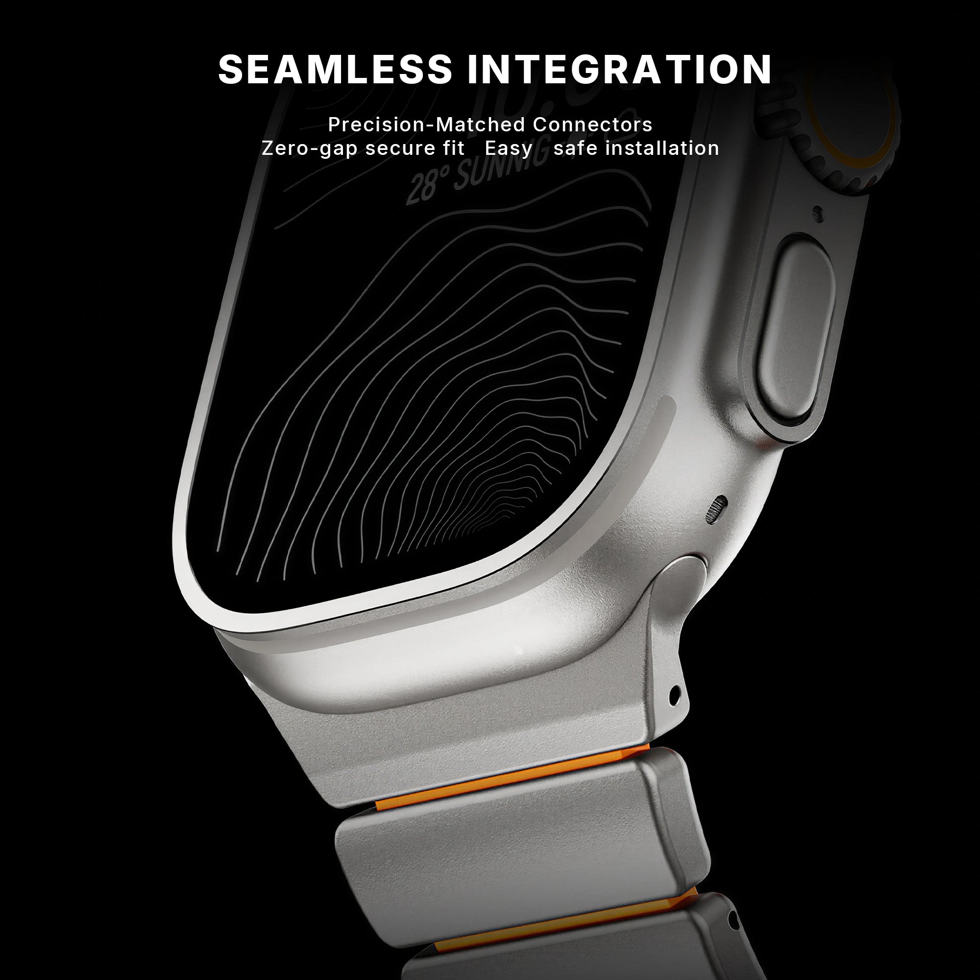 Titanium Silicone Hybrid Band for Apple Watch