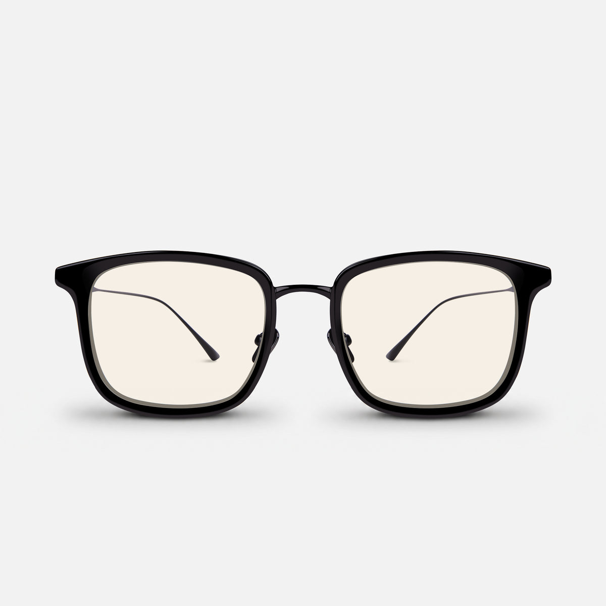 Siena Titanium Rounded-Square Blue Light Glasses