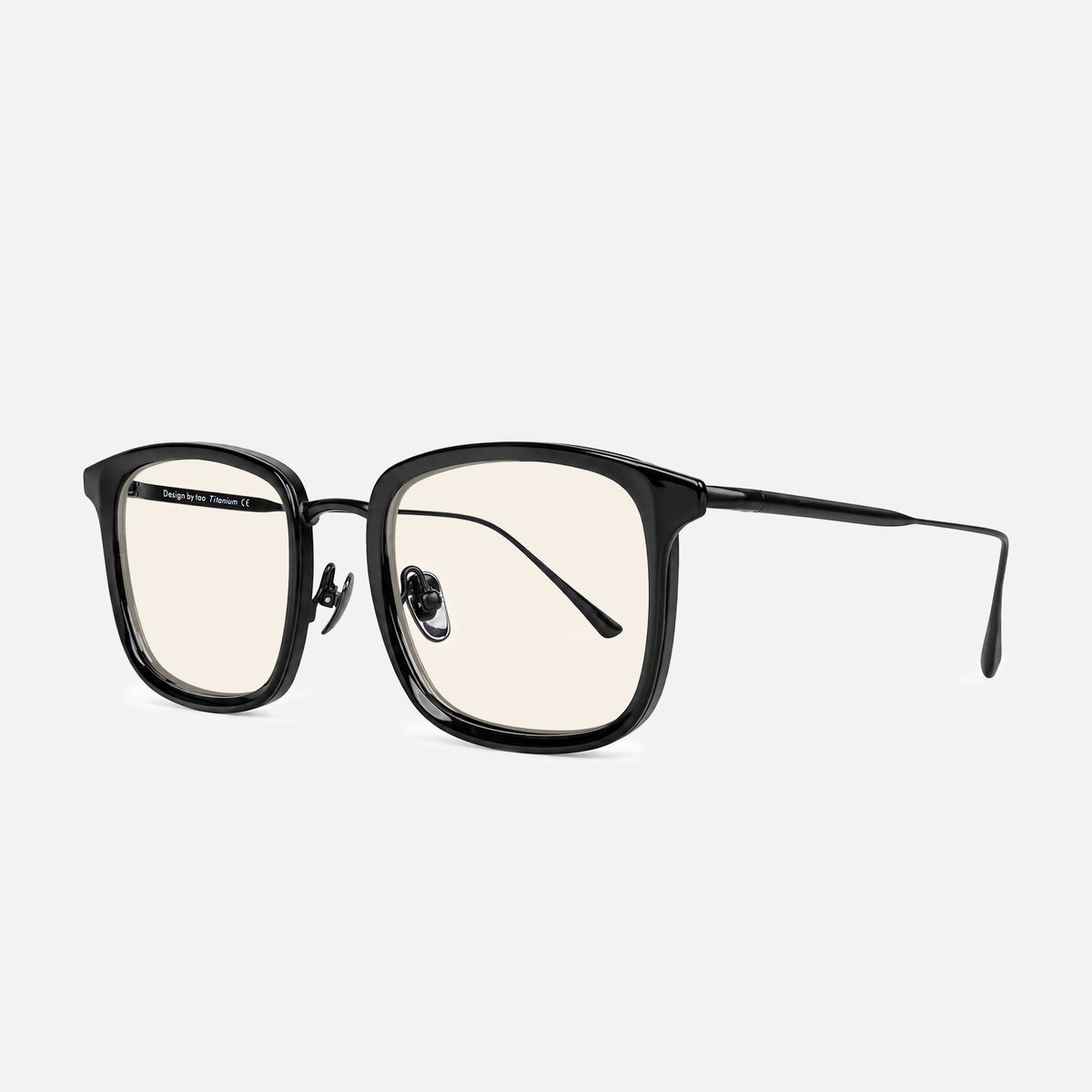 Siena Titanium Rounded-Square Blue Light Glasses