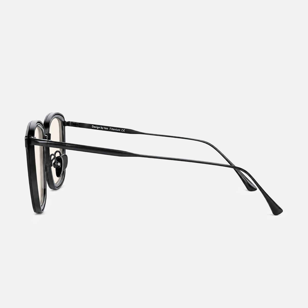 Siena Titanium Rounded-Square Blue Light Glasses
