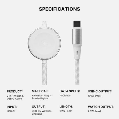 2-in-1 Watch & USB-C Cable (100W)
