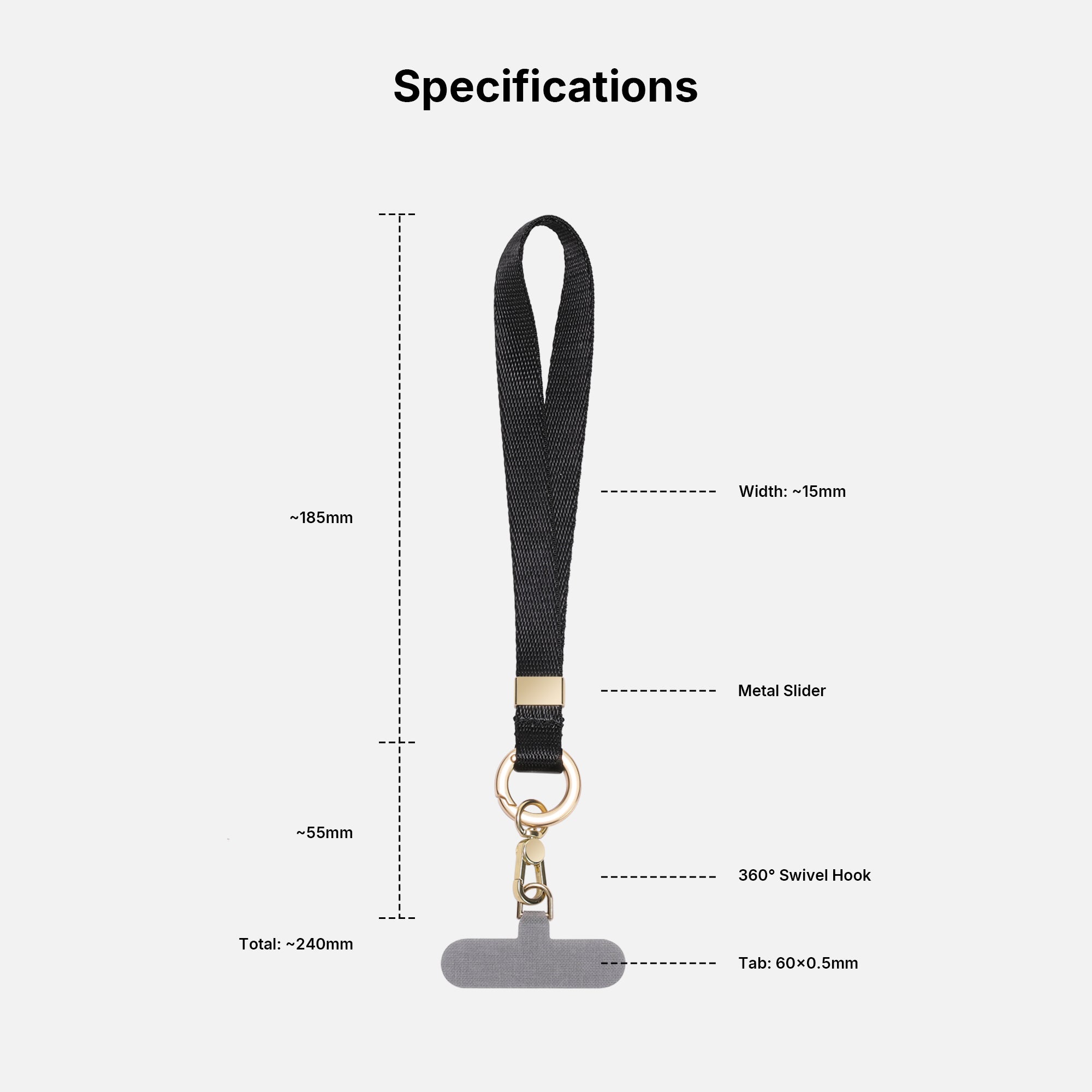 Ultra-Comfort Wide Phone Strap