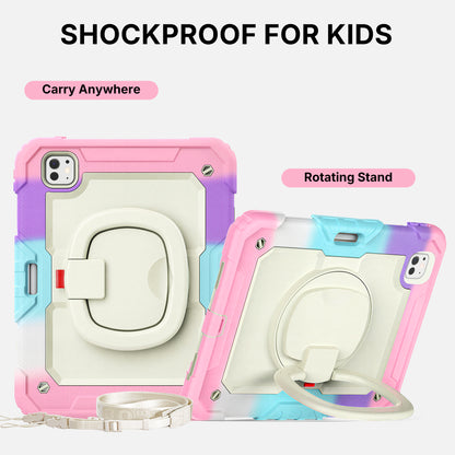 Pink Kids Case for iPad - Rainbow