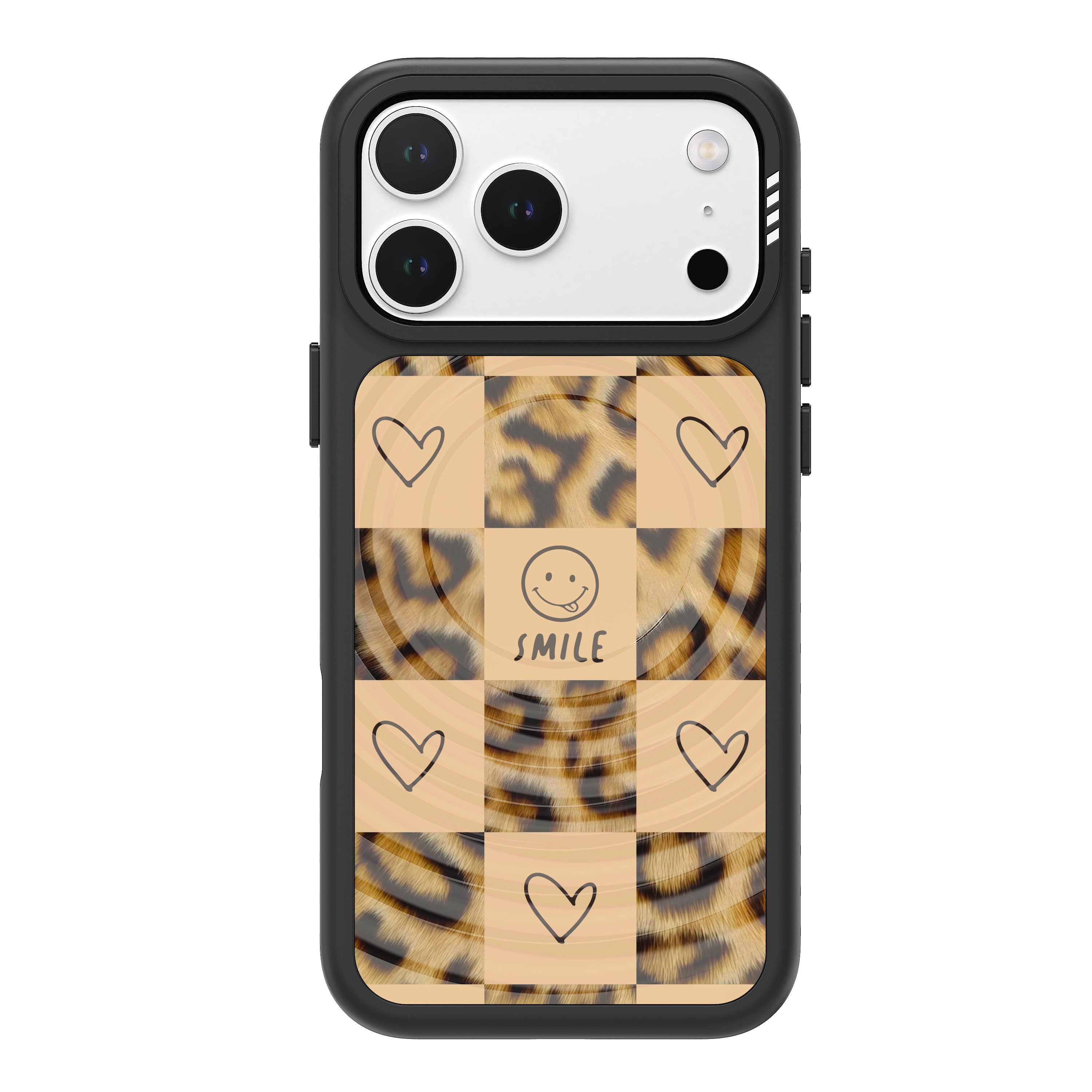 Checkered Leopard iPhone Case for 17 / AIR / PRO / PRO MAX