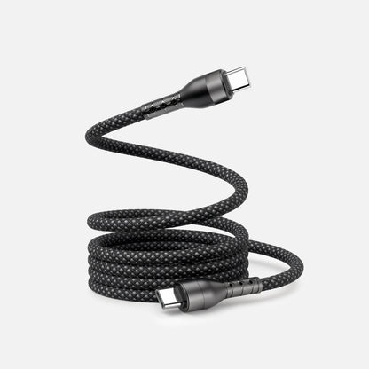 Magnetic Self-Coiling USB-C Cable (100W)