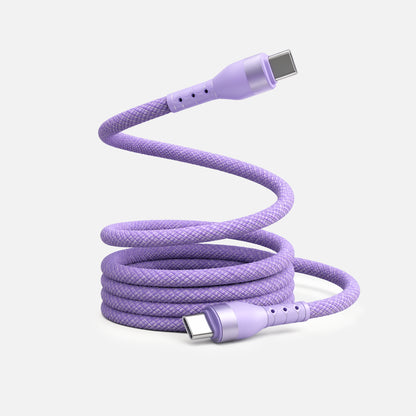 Magnetic Self-Coiling USB-C Cable (100W)