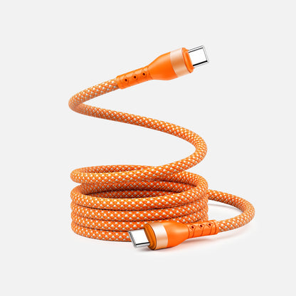 Magnetic Self-Coiling USB-C Cable (100W)