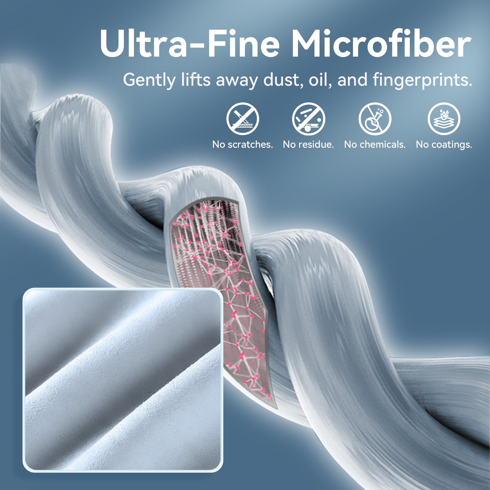 2-Pack Polishing Cloth For Apple iPhone iPad Macbook Screen Display